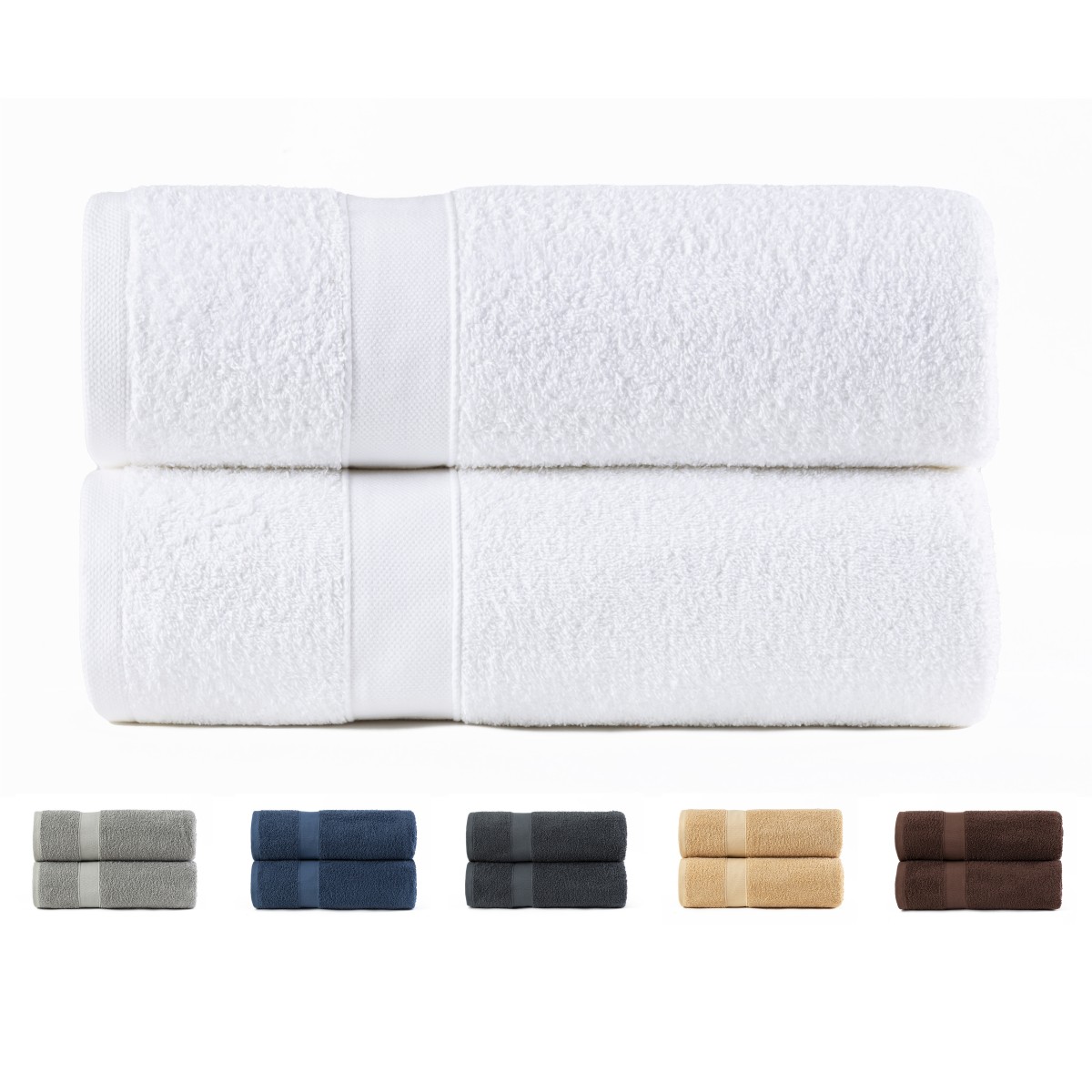 Casa Lino Juego de 2 toallas de baño extra grandes (30 x 60), 100% algodón  puro, toallas de baño de lujo, ligeras y altamente absorbentes, toallas de