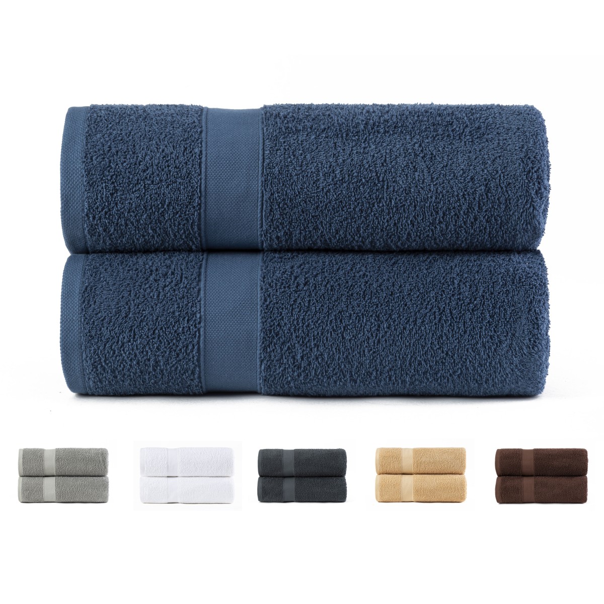 Casa Lino Juego de 2 toallas de baño extra grandes (30 x 60), 100% algodón  puro, toallas de baño de lujo, ligeras y altamente absorbentes, toallas de